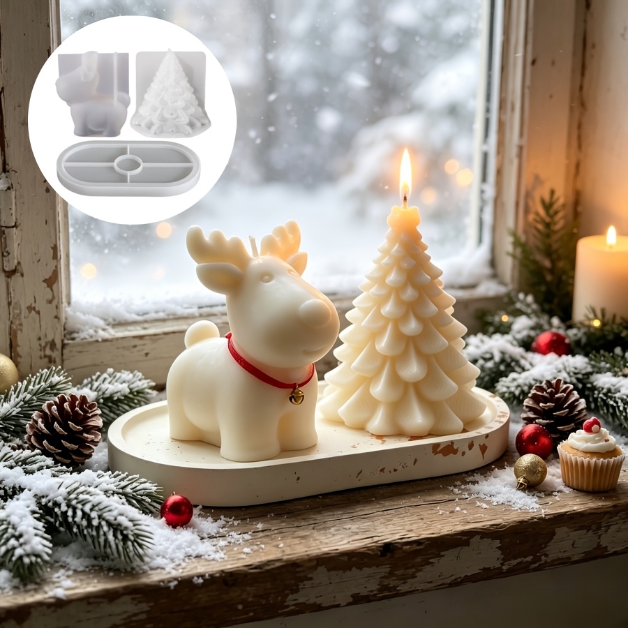 Candle Making Kit Wholesale - Kil Silikon Kalıp 3 Parça Set: