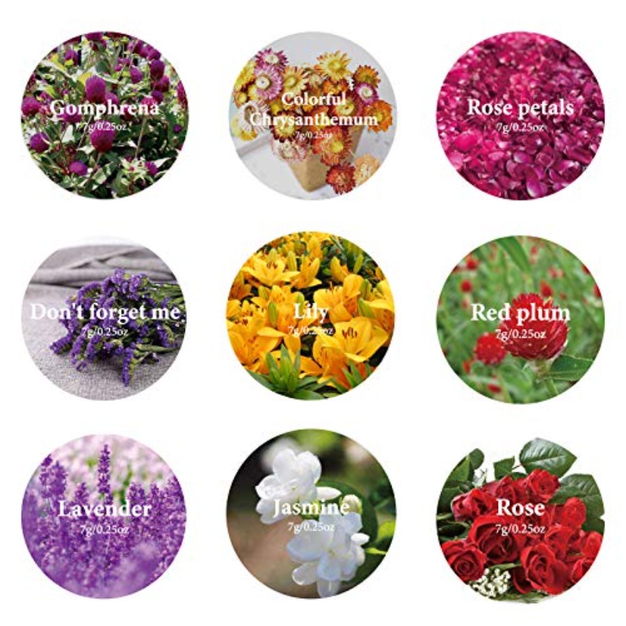 9 Paket Kurutulmuş Çiçekler, % - Candle Making Bath incelemesi ve fiyatı